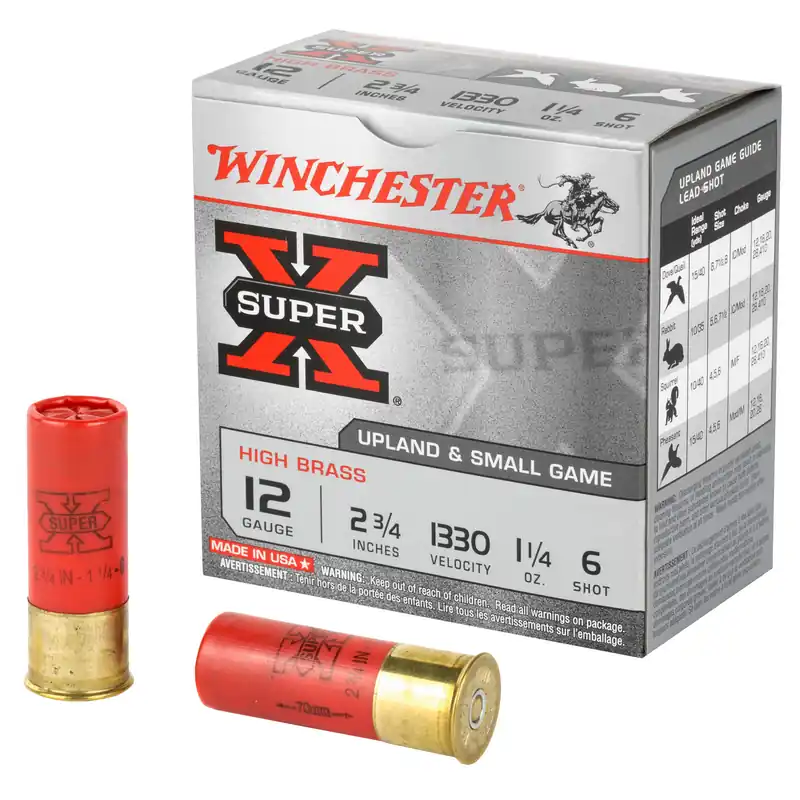 Winchester Super-X 12 Gauge 2.75" #6 Shot, 25 Rounds per Box, 250 Rounds per Case