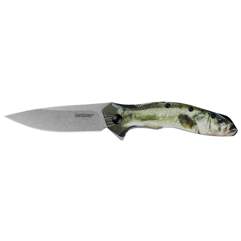 Kershaw Shoreline 3" Folding Knife, Green Stonewash