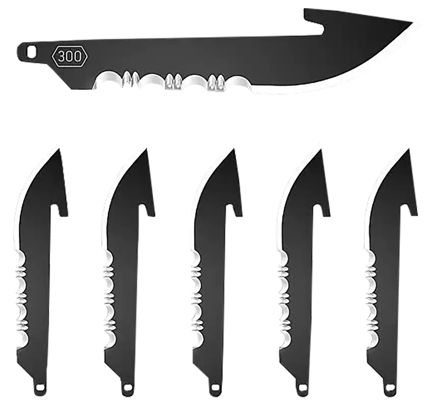 Outdoor Edge RRS30K6C 3" Serrated Drop Point Replacement Blades - 6 Pack