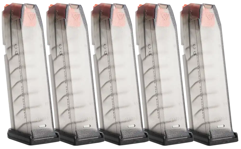 Strike Industries GMAG19X5 15-Round Glock Magazine Pack - Translucent Smoke (5-Pack)