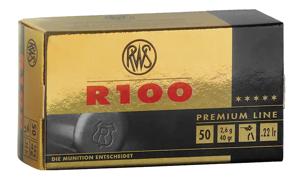 RWS/Umarex R100 Premium 22LR 40gr LRN Ammo - 50/Box, 100/Case