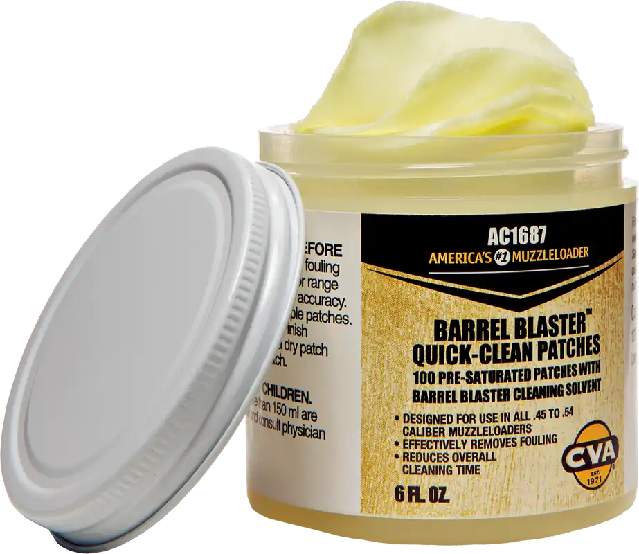 CVA AC1687 Barrel Blaster Quick Clean Cotton Patches 6 oz