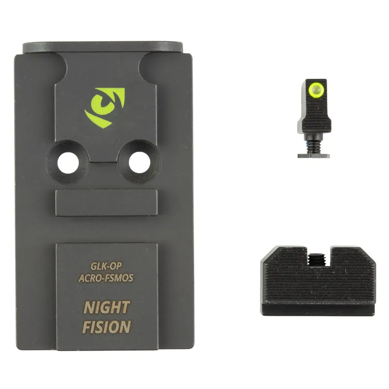Night Fision ACRO Plate + Backup Sights for Glock MOS