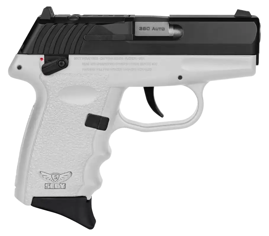 SCCY CPX-4 RD 380 ACP Pistol with White Polymer Grip and Black Nitride Slide