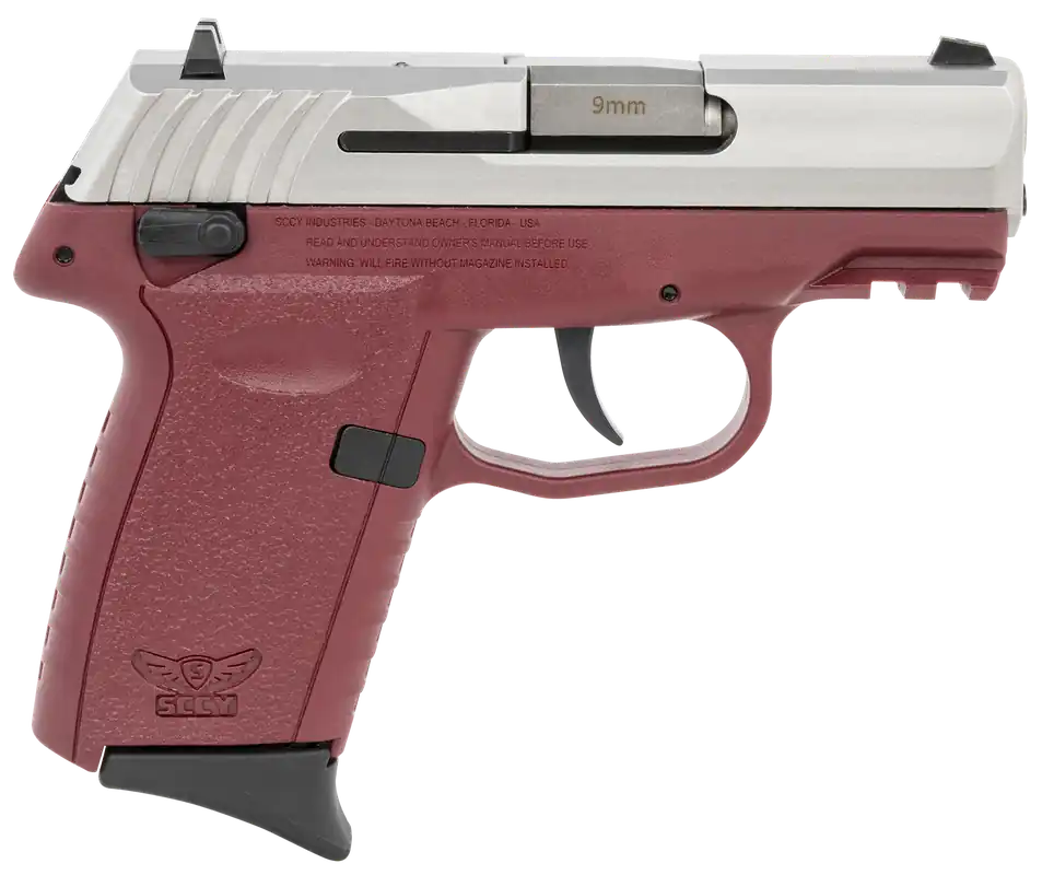 SCCY CPX-1 Gen3 9mm Pistol, Crimson Red, 10+1 Capacity, 3.10" Barrel, Picatinny Rail
