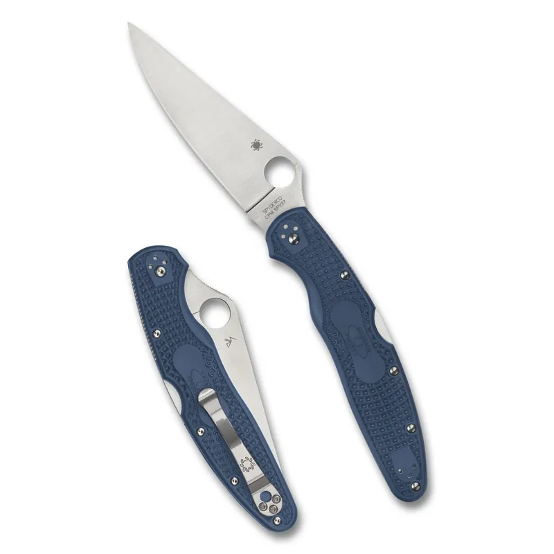 Spyderco Police 4 4.38in SPY27 Blue Plain Edge