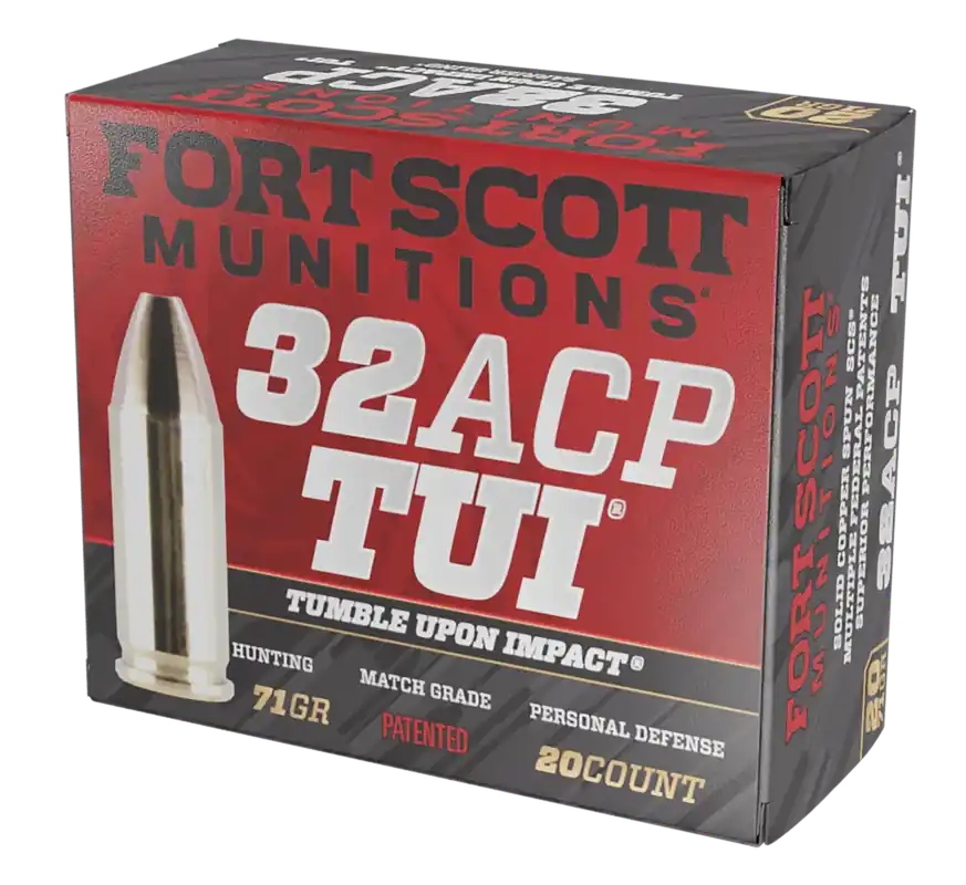 Fort Scott Munitions 32ACP TUI 71gr Solid Copper Ammo - 20/Box