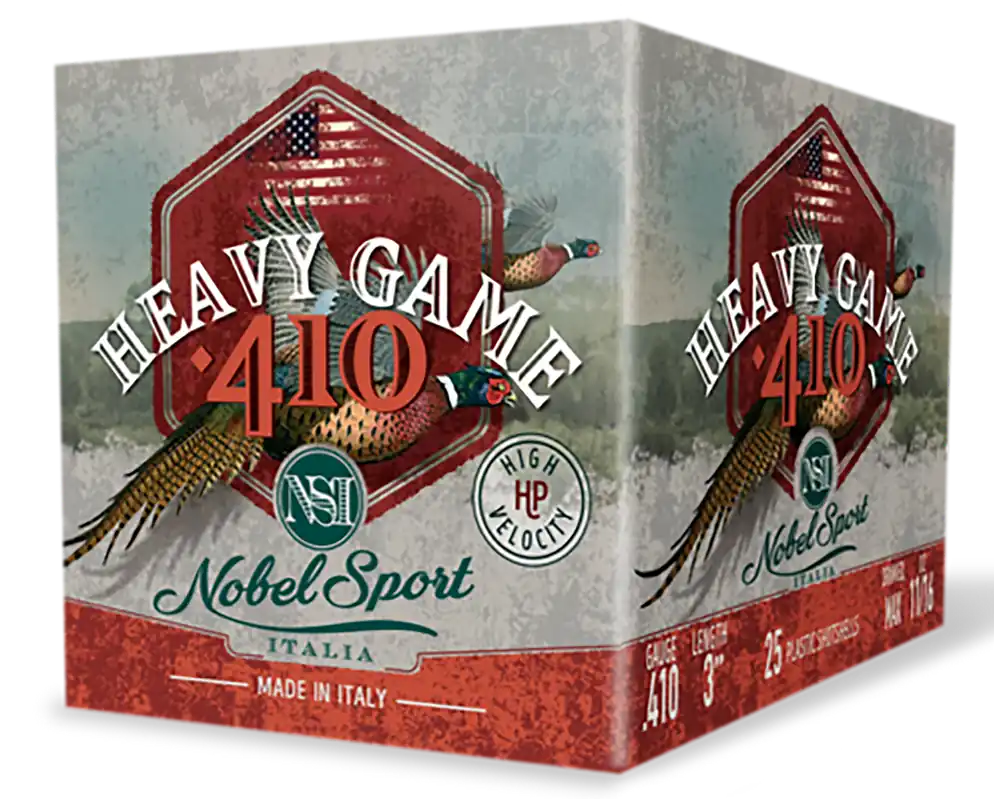 Nobel/Eurosports 410 Gauge Heavy Game Ammunition - 3" 11/16oz 9 Shot, 25 Rounds per Box