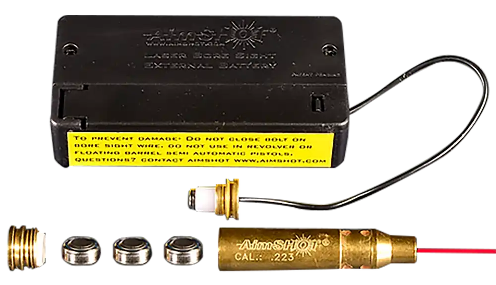 Aimshot BS22320X Laser Boresighter Cartridge for .223 Rem - 20X Brighter Brass Model