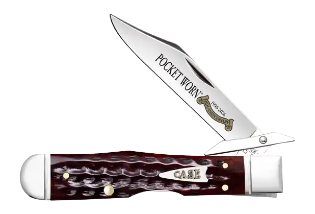 Case 55236 Cheetah Cub Pocket Worn Mahogany Bone Knife