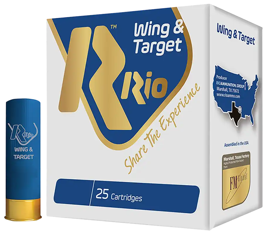 Rio Ammunition WT2875 12 Gauge Wing & Target Shotshells - 25 Rounds per Box