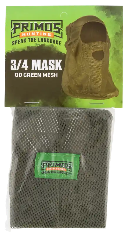 Primos PS6662 OD Green 3/4 Face Mask - One Size Fits All