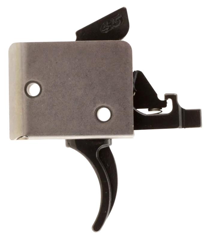 CMC 93502 Drop-In Two-Stage Curved Trigger, 2-4 lbs Draw Weight, Black/Silver Finish