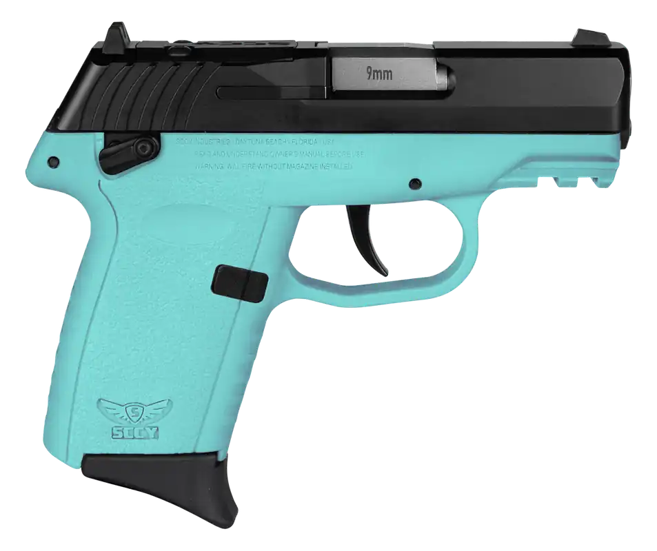 SCCY CPX-1 Gen3 9mm Pistol with Blue Polymer Grip and Black Nitride Slide