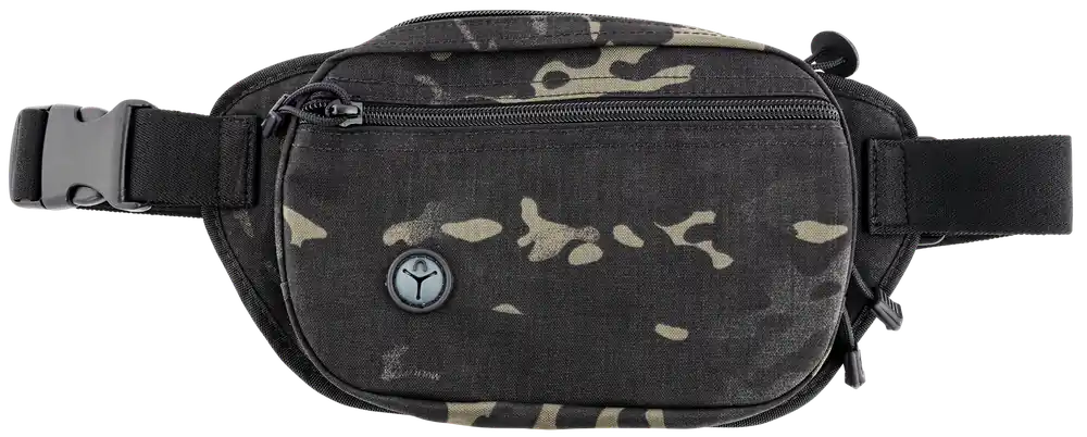 Galco Fastrax PAC Waistpack for Compact Handguns - MultiCam Black Neoprene, Ambidextrous Fit