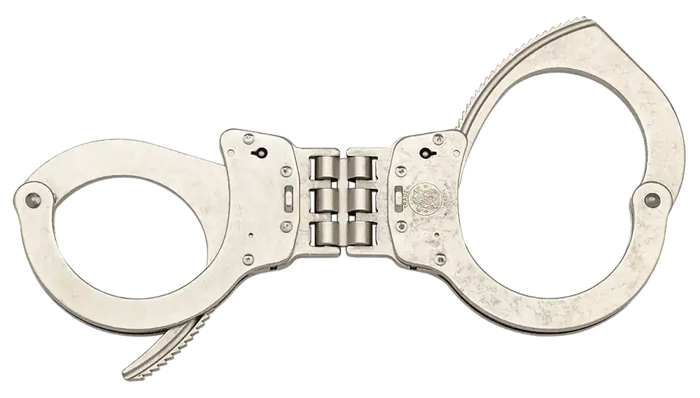 Smith & Wesson 350133 1H-1 Universal Hinged Nickel Carbon Steel Handcuffs