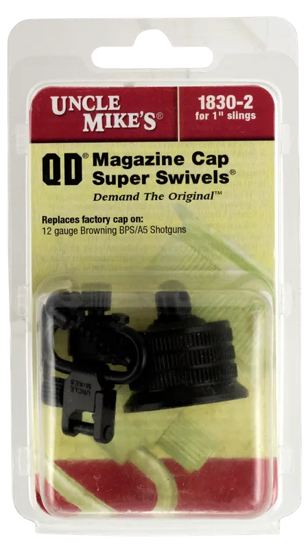 Uncle Mike's 18302 Steel Mag Cap Swivel Set for 12 Gauge Browning BPS & A5