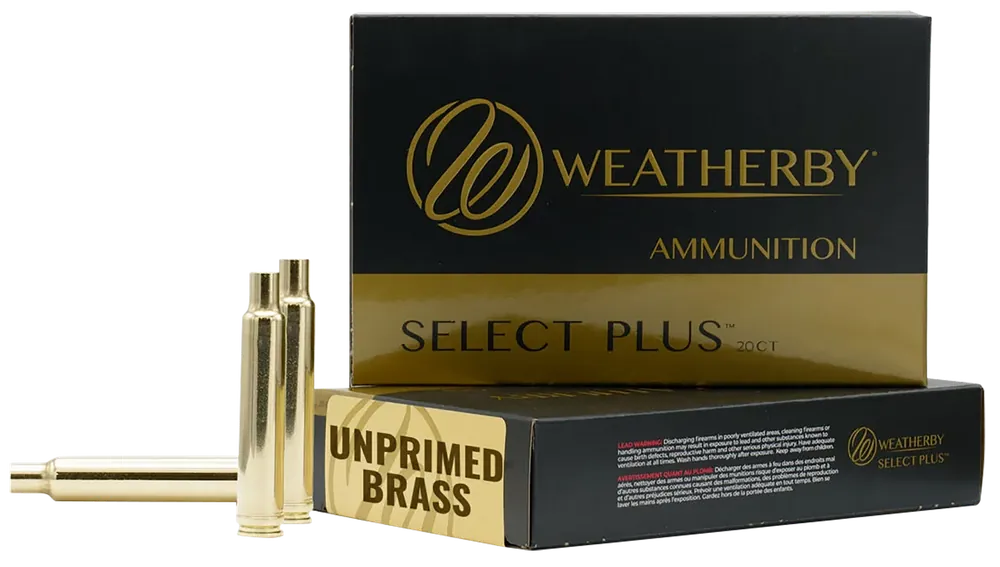 Weatherby 7mm Wthby Mag Unprimed Rifle Brass Cases - 20 Pack