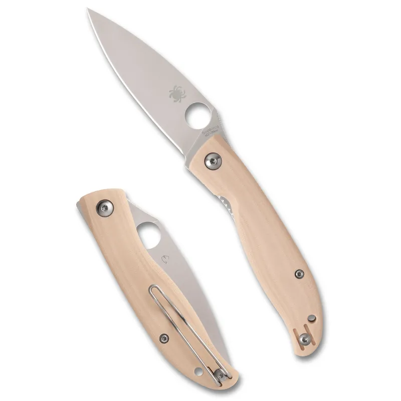 Spyderco Mantra 4 Folding Knife 3.34" Satin Silver/White