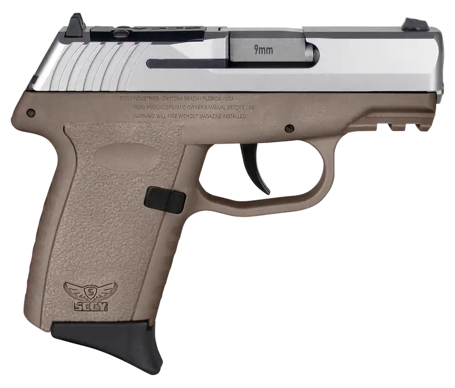 SCCY CPX-2 Gen3 9mm Luger Pistol with FDE Polymer Grip and Picatinny Rail