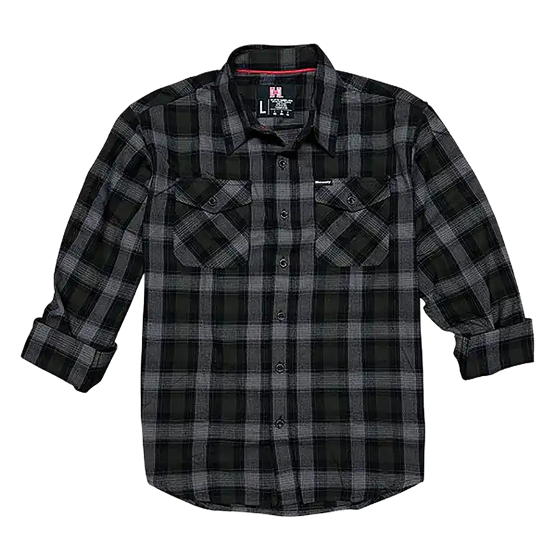Hornady Gear 32216 3XL Olive/Black/Gray Flannel Shirt - Relaxed Fit Button-Up