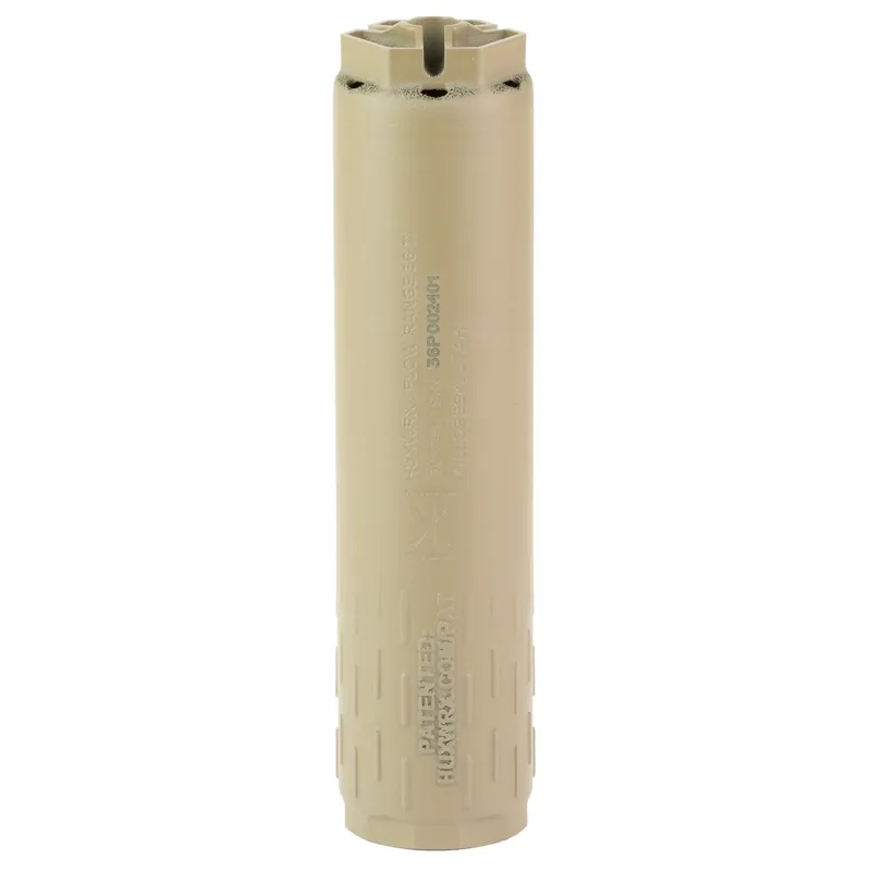 HUX Flow Range 36 Caliber Suppressor Titanium FDE