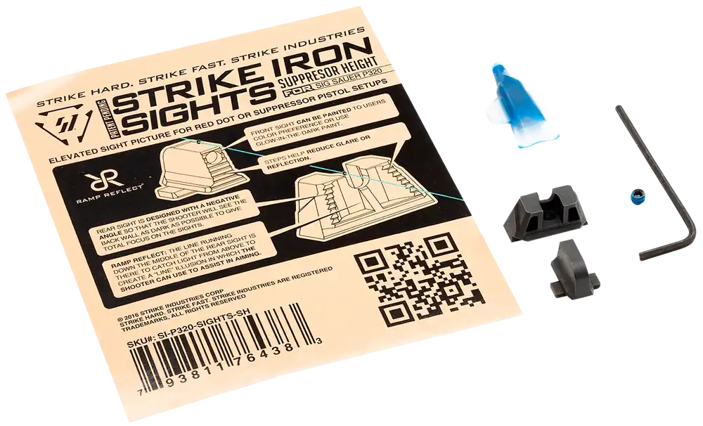 Strike Industries Suppressor Height Iron Sights for Sig Sauer P320