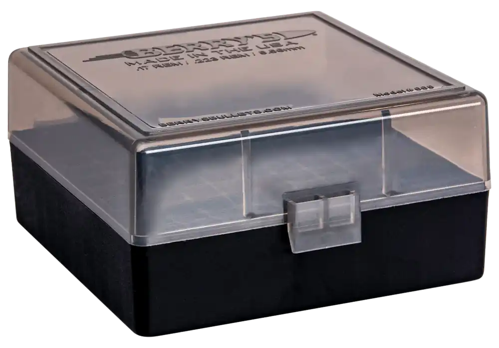 Berry's 11664 100-Round Ammo Box for .223 Rem/5.56 NATO - Smoke/Black Polypropylene