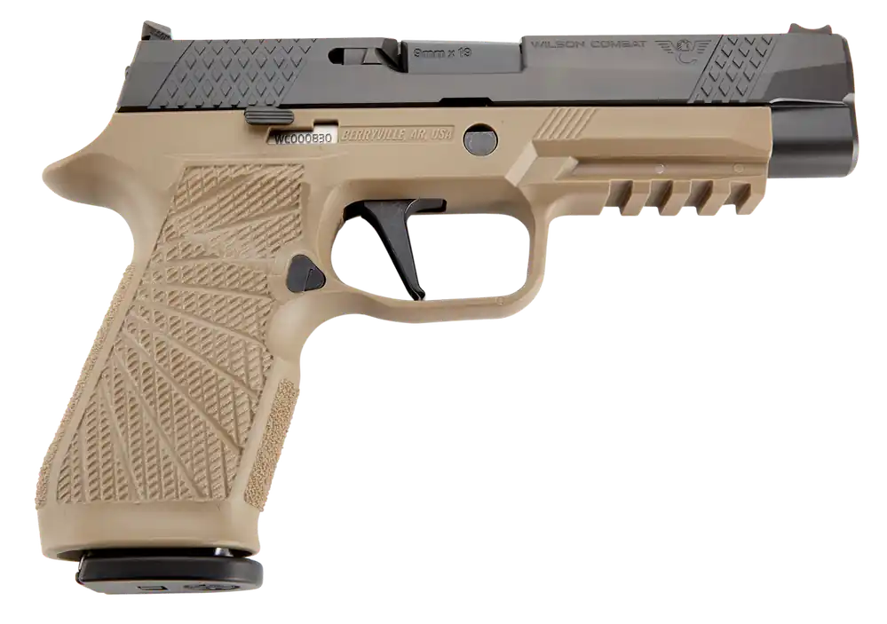 Wilson Combat P320 9mm Luger 17+1 Tan/Black DLC Slide & Polymer Grip