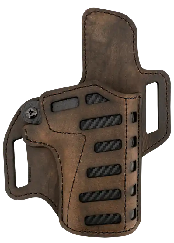 Versacarry C22123 Compound OWB Size 02 Brown Leather Belt Slide Holster