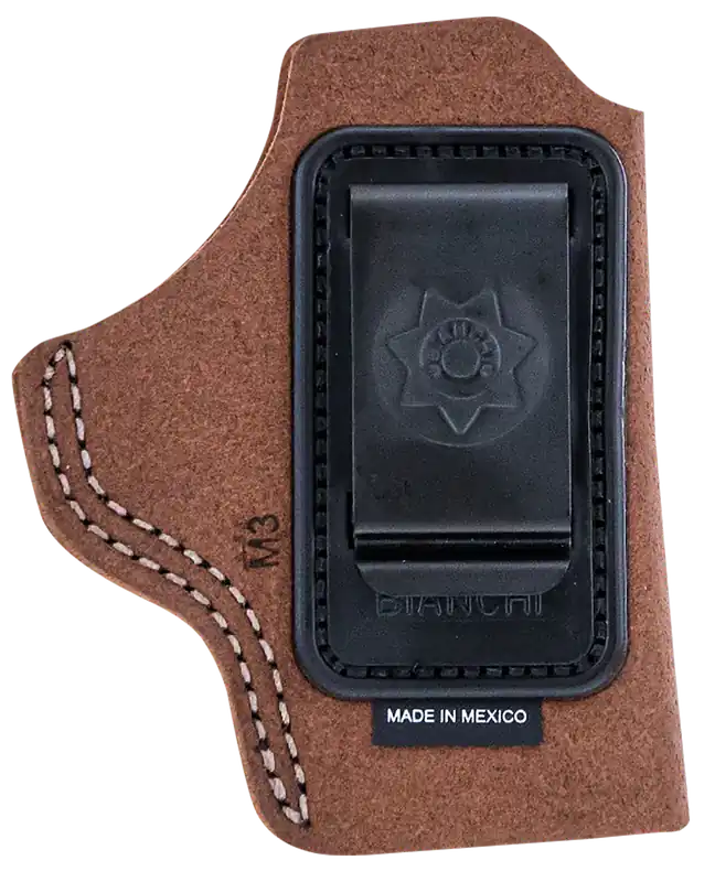 Bianchi 18026 6C IWB Tan Leather Belt Clip for Glock 19/23/26/27/36 Right Hand