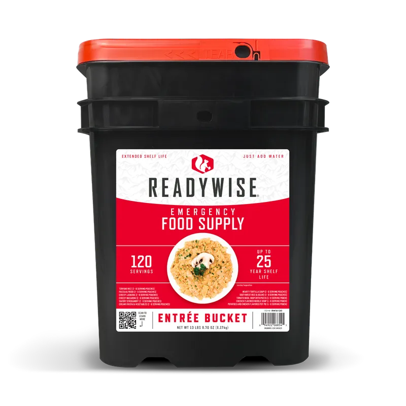 ReadyWise 120-Serving Freeze-Dried Entree Bucket