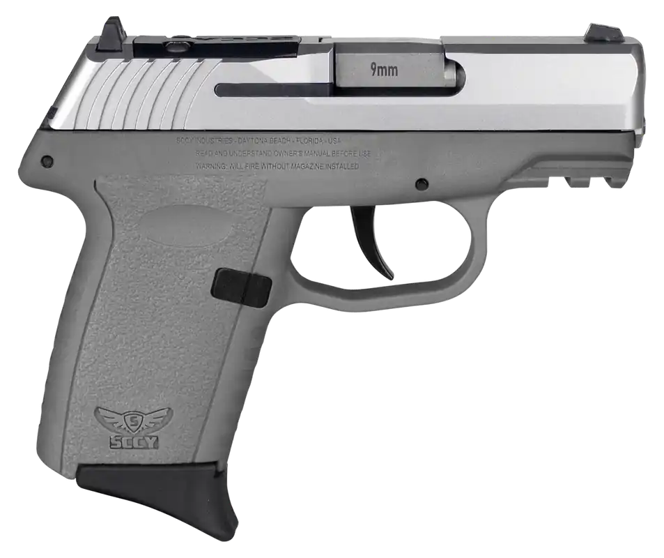 SCCY CPX-2 Gen3 9mm Pistol, Sniper Gray, 10+1 Capacity, Stainless Slide