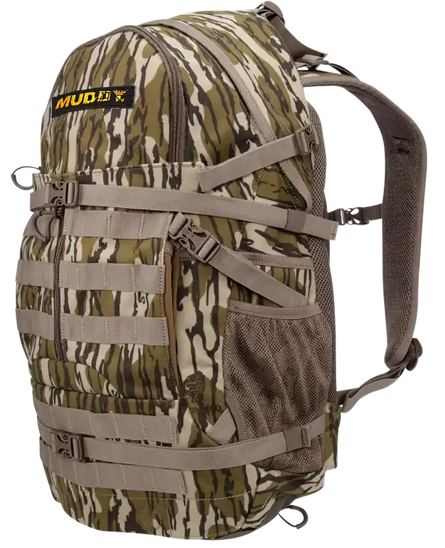 Muddy Pro 1300 Hunting Pack - Mossy Oak Bottomland Polyester with Zipper/Buckles Closure