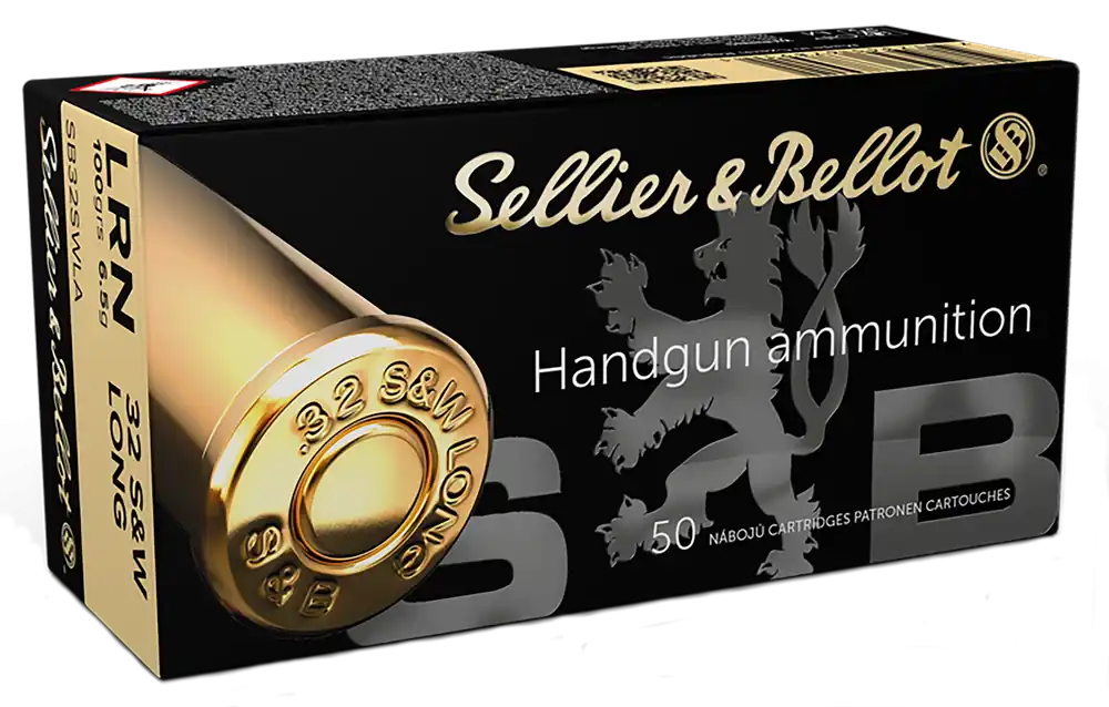 Sellier & Bellot SB32SWLA .32 S&W Long 100gr LRN Ammo - 50 Rounds per Box