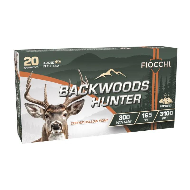 Fiocchi Backwoods Hunter .300 Win Mag 165gr 20rd Copper
