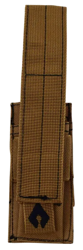 Advance Warrior Solutions Tan Pistol Mag Pouch MOLLE 600D PVC Polyester