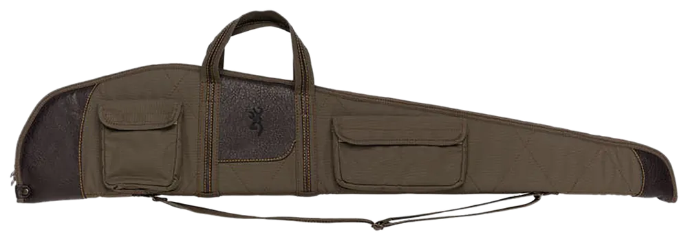 Browning Laredo 48" Olive/Brown Canvas & Leather Water-Resistant Case with Foam Padding
