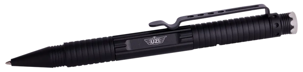 Uzi Accessories UZITACPEN1BK Black Aluminum Tactical Defender Pen 6.10"