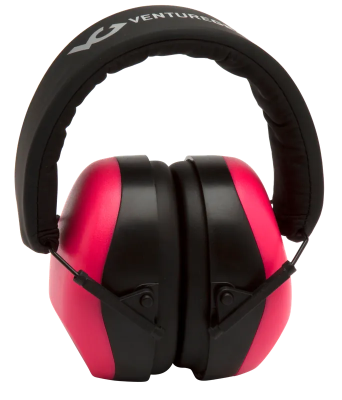 Pyramex Venture Gear V80 Ear Muffs 26-32 dB Noise Reduction, Orange/Pink/Black, Adult Size, 1 Pair