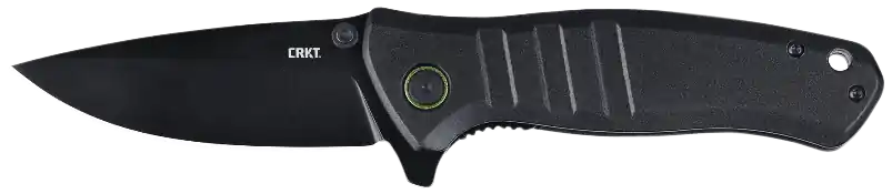 CRKT 6295 Dextro Folding Knife with 3.18" Black TiNi D2 Steel Blade and Black Aluminum Handle