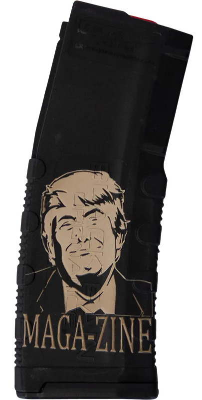 Black Rain Ordnance MAG30TRUMPMAGAZNE 30-Round AR-15 Magazine with Trump MAGA Engraving - Black Polymer