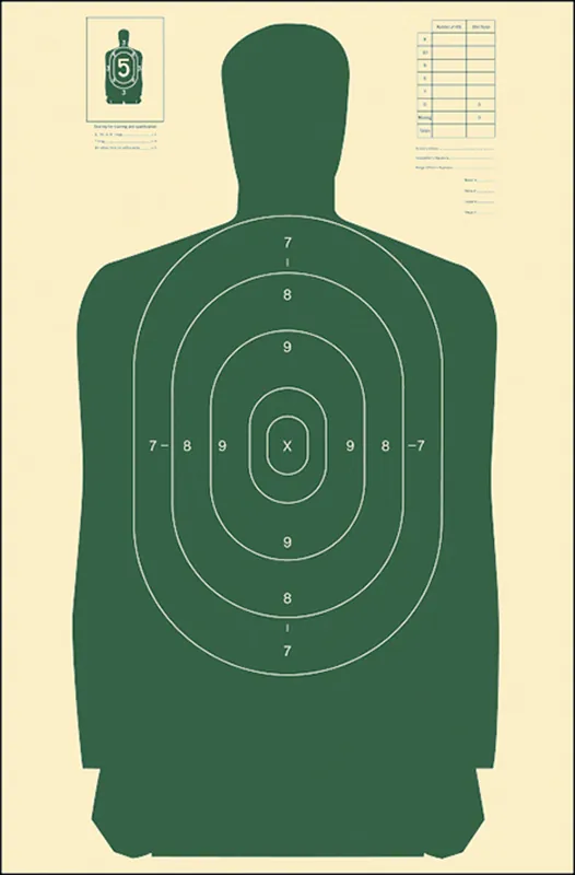 Action Target B27SGREEN100 Silhouette Paper 24"x45" Green/White - Box of 100