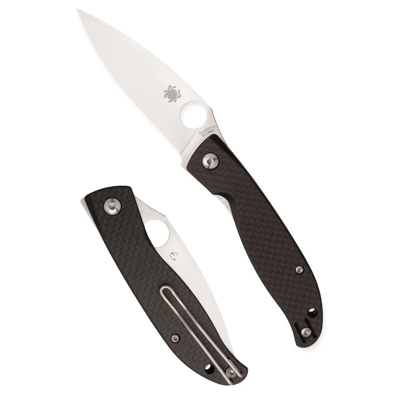 Spyderco Mantra 4 Folding Knife 3.34" Plain Satin CF