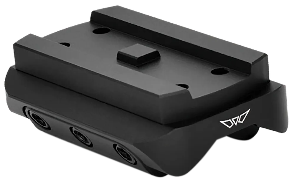 Warne 6111M Mini Red Dot Mount for Shotgun Rib - Black Anodized Aluminum, Compatible with Holosun, Sig Romeo5, Vortex Crossfire, Aimpoint Micro H1-H2, T1-T2