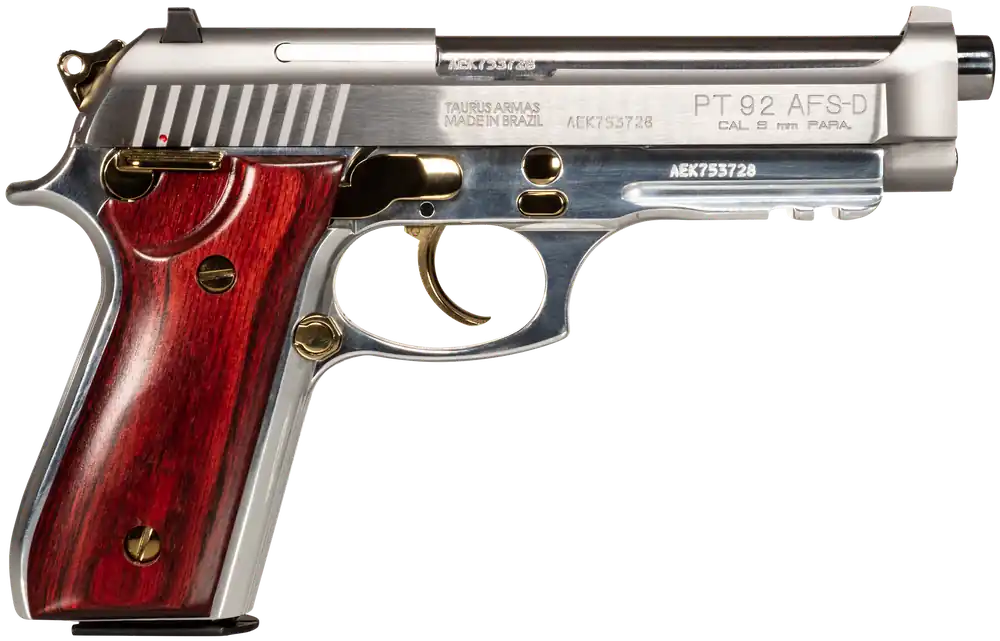 Taurus 1-920159GLD-HW1 9mm Luger Pistol with Stainless Steel Barrel and Rosewood Grip