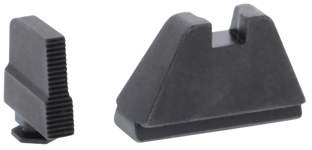 AmeriGlo GL507 Optic-Compatible Glock Sight Set - 5XL Tall Serrated Front & Black Rear