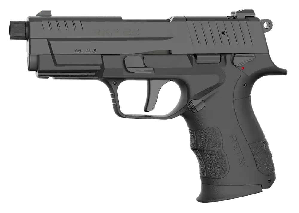 Retay USA RXP 22 LR Black Threaded Barrel Pistol with Optic Ready Slide and Textured Grip