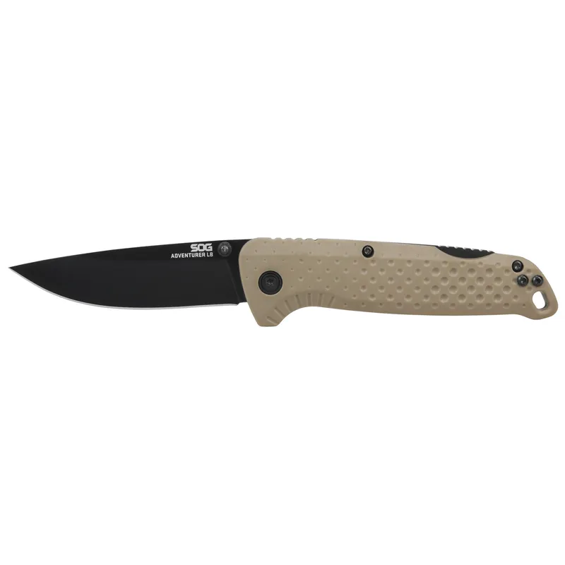 SOG Adventurer LB 3.5" Folding Knife FDE/Black