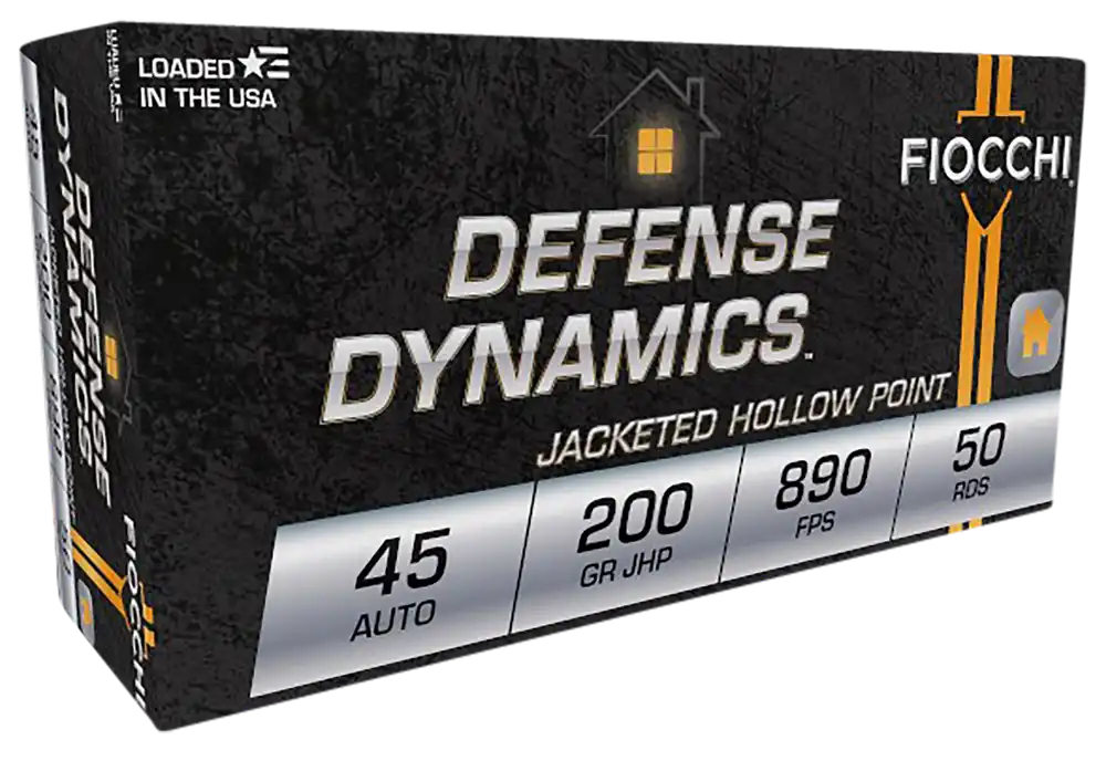 Fiocchi Defense Dynamics 45ACP 200gr JHP Ammo - 50 Rounds per Box